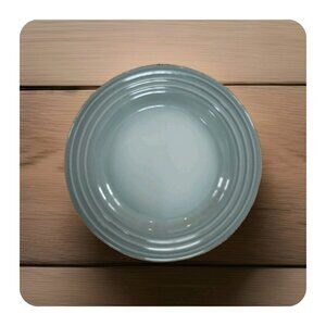 LE CREUSET Second Choix 4 APPETIZER Plates Sea Salt 6.5" Stoneware Set Kitchen